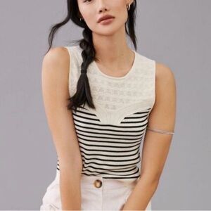 Maeve Anthropologie Morgan Sweater Tank  Knit Sleeveless Shell Business Casual